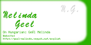 melinda geel business card
